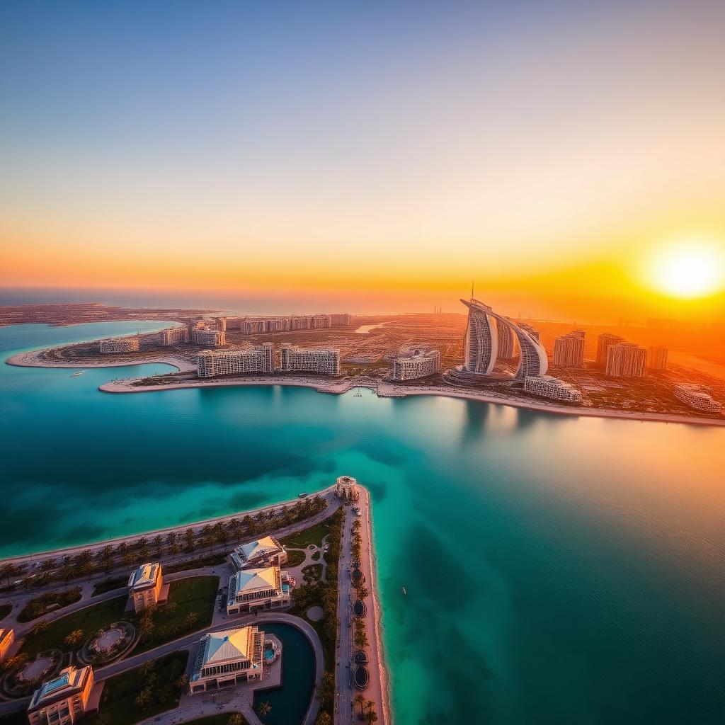 Palm Jumeirah at sunset
